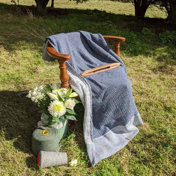 Bark Linen/Wool Fusion Blanket for wholesale by Thomas Ferguson