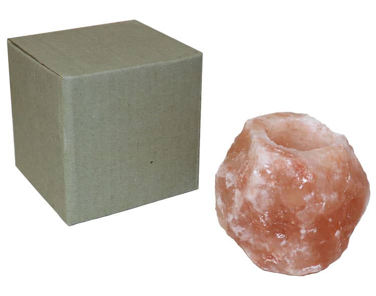 Crystal Magick Wholesale Ltd – wholesale Candle holder – Pink Himalayan Salt T-light Holder0
