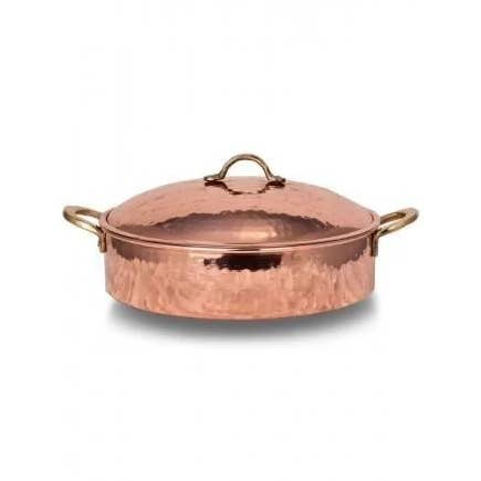 Hakan - Wholesale Cooking pot - Copper Handmade Hammered Low Pot3