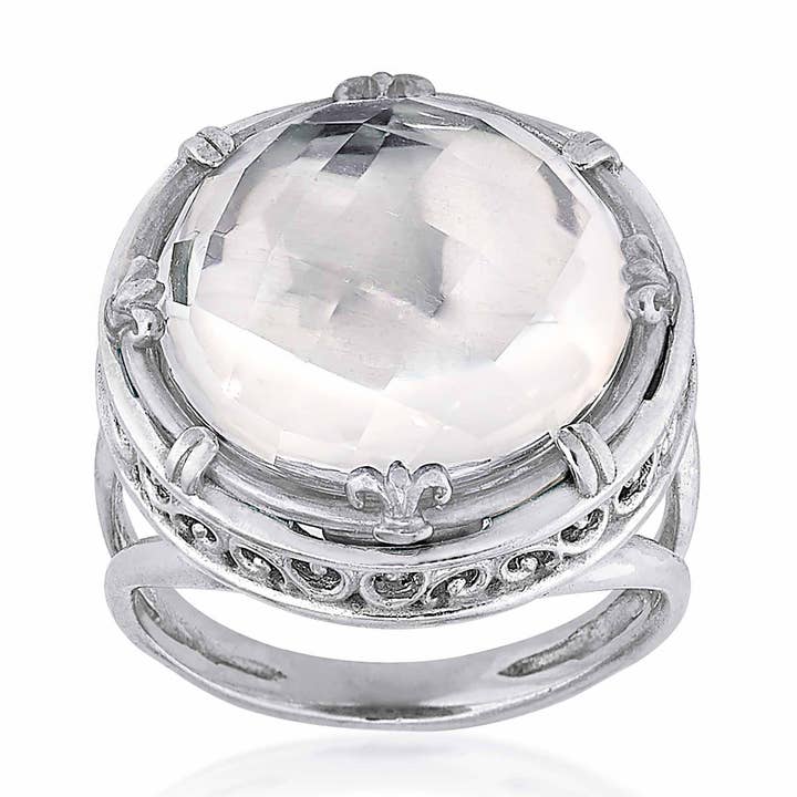 Statement Rock Crystal Ring for wholesale by Anatoli Jewelry