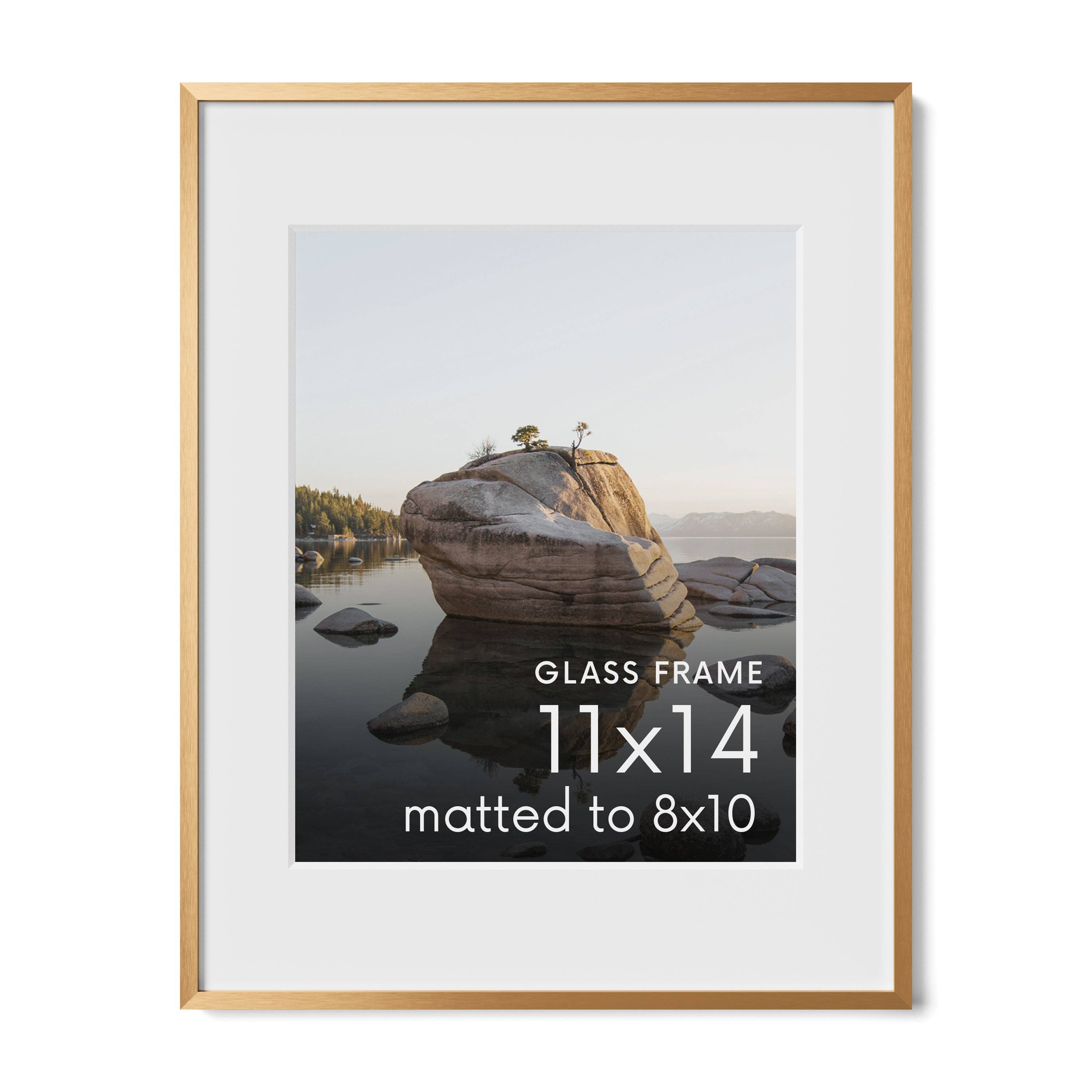 Haus and Hues – wholesale Picture frame – 11x14, Brass Aluminum Glass Frame0