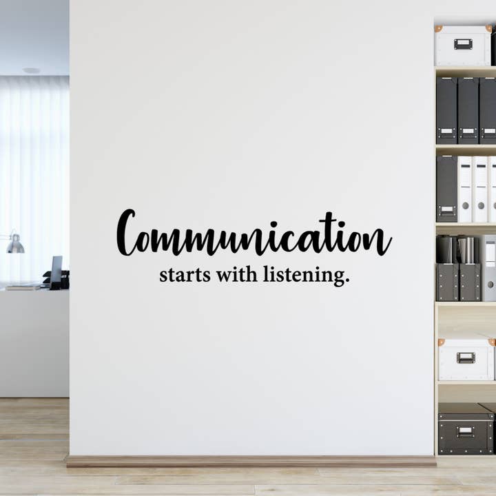 Communicatie begint met een muursticker voor luisteren voor wholesale door My Vinyl Story