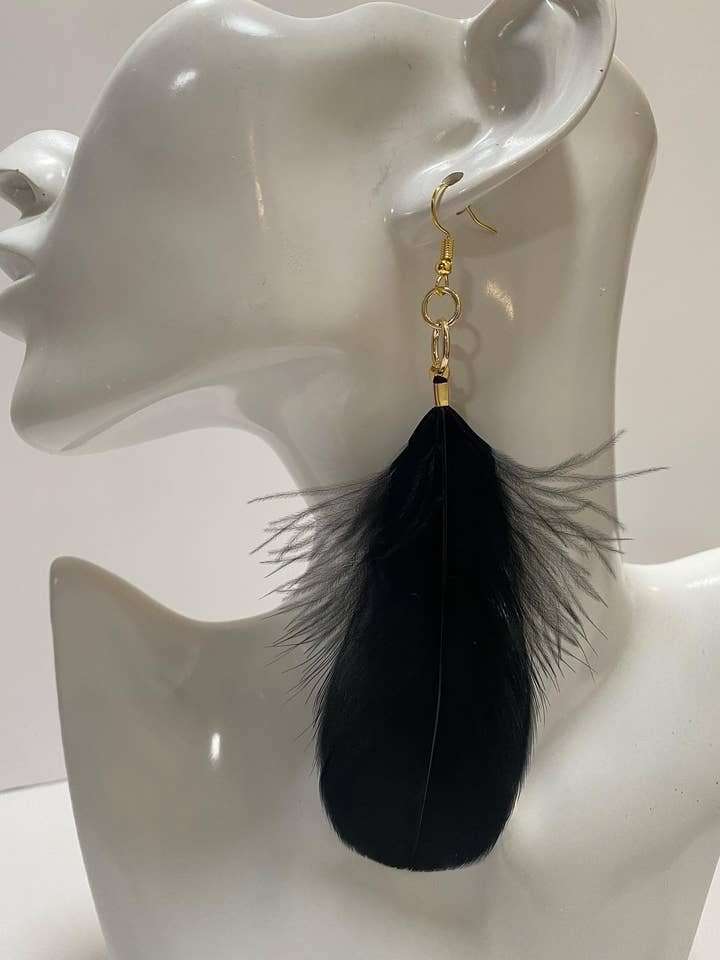 Enstaka fjäderörhängen för wholesale av Angela Catirina Jones