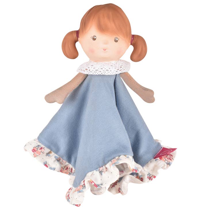 Teeny Doll Organic Comforter with Natural Rubber Head for wholesale by Tikiri Toys LLC