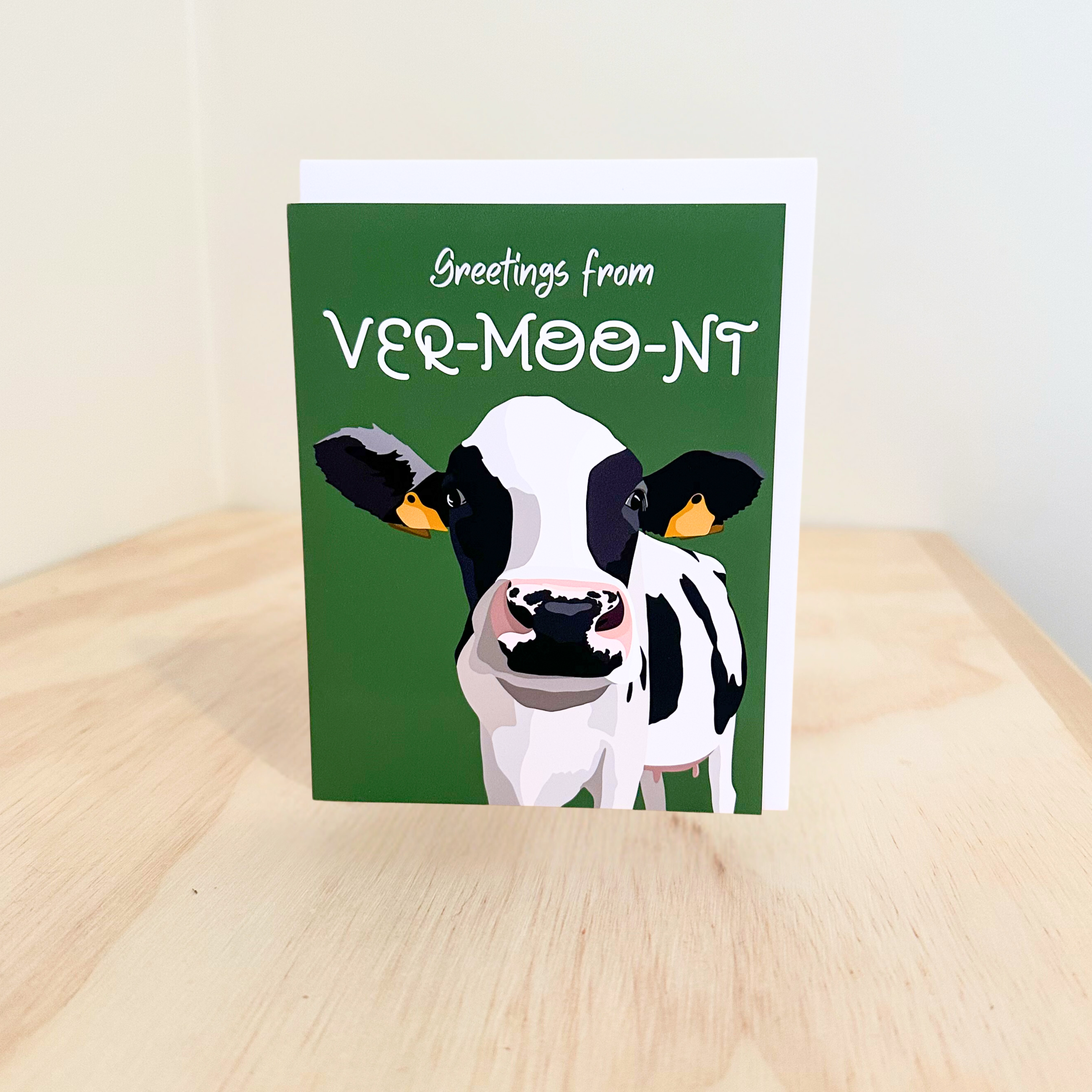 Hi From Studio - Wholesale Everyday Greeting Card - Greetings From Ver-moo-nt Card3