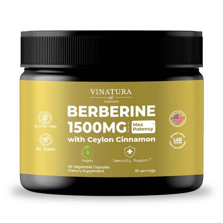 Berberine 1500mg with Ceylon Cinnamon for wholesale by VINATURA SUPPLEMENTS
