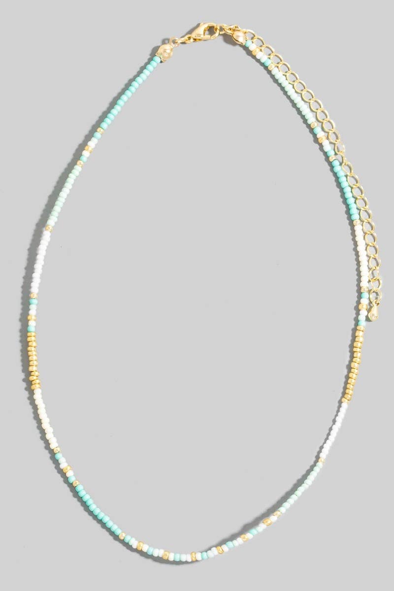 The Looks by Fame Accessories - Wholesale Pendant/Charm Necklace - Mixed Seed Beaded Necklace2