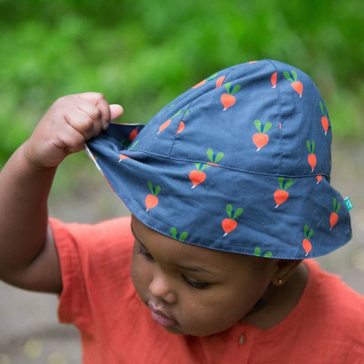 Radical Radish Reversible Sunhat for wholesale by Little Green Radicals