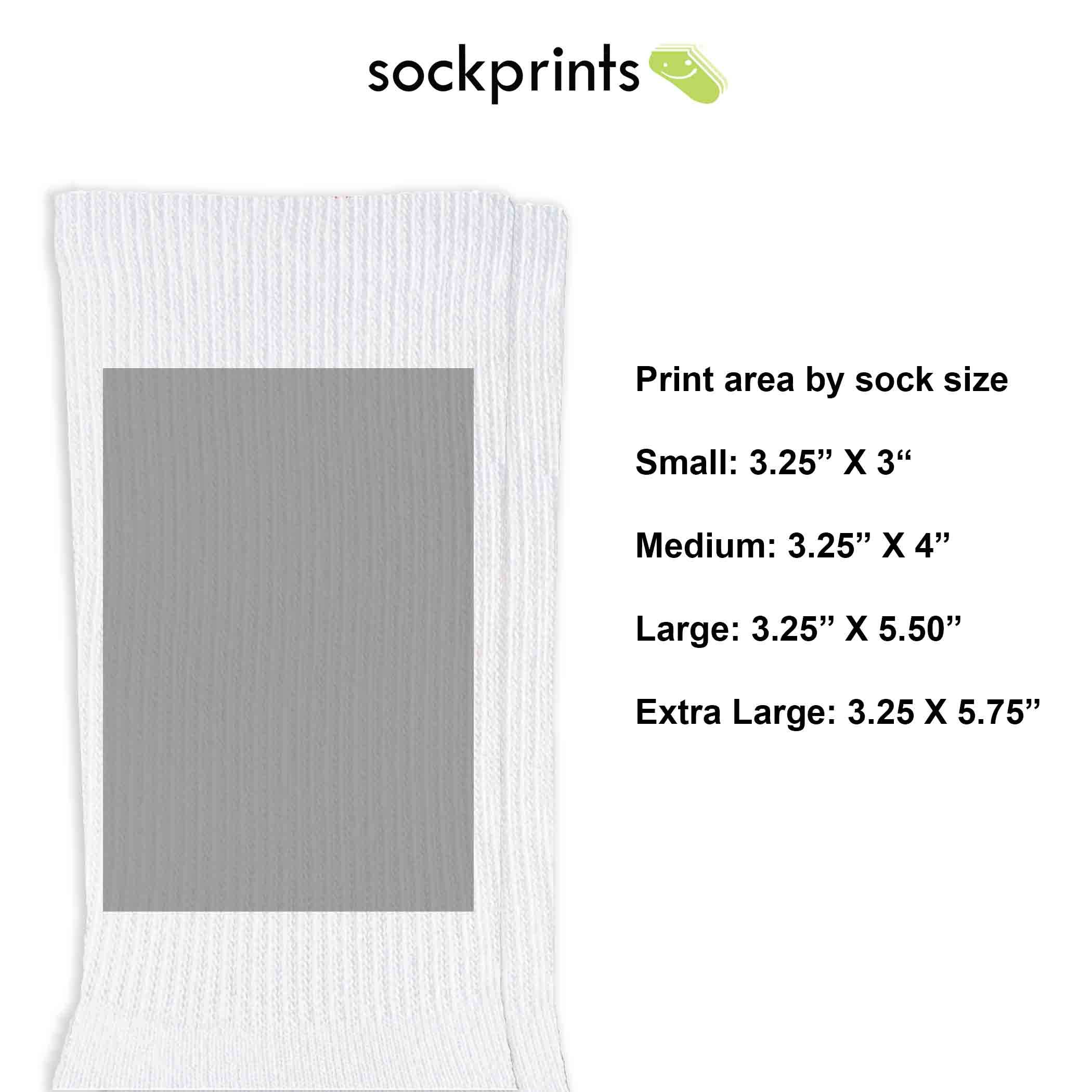 Sockprints - Wholesale Socks - Unisex - Add Your Design - Custom Printed Cotton Ribbed Crew Socks6