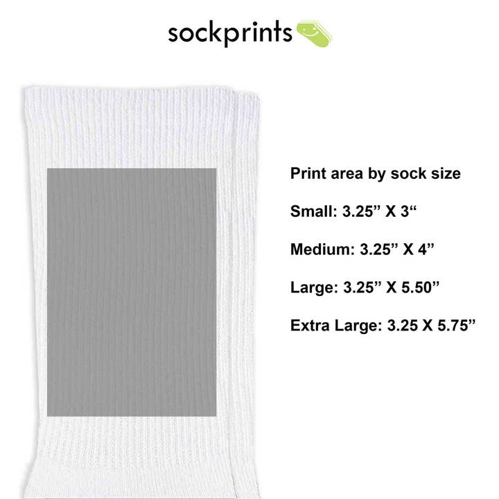 Sockprints - Wholesale Socks - Unisex - Add Your Design - Custom Printed Cotton Ribbed Crew Socks6