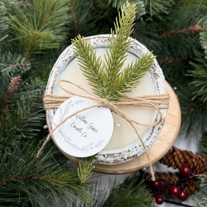 Willow Grace Candle Co - Wholesale Jar/Filled Candle - *Holiday* Mini Round Dough Candle1