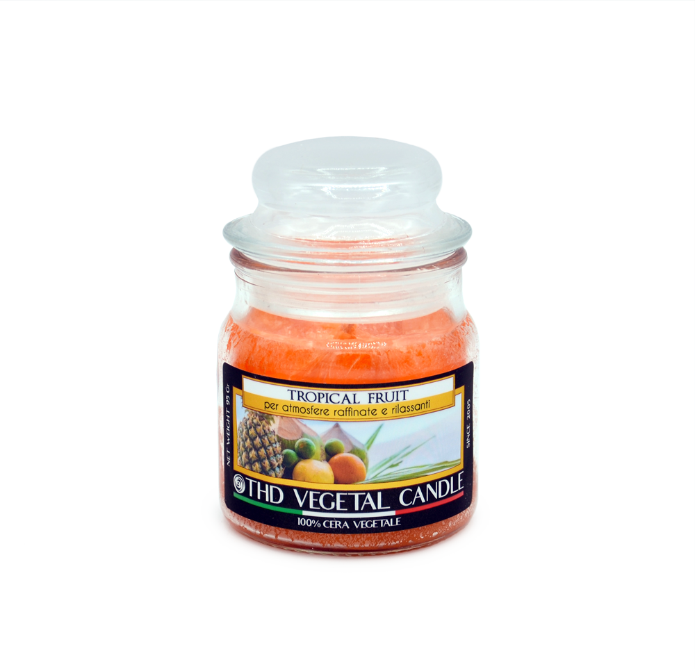 Thd Tophouse - Vente Bougie en bocal - Bougie Végétale THD 95 gr Fruits Tropicaux 6/600