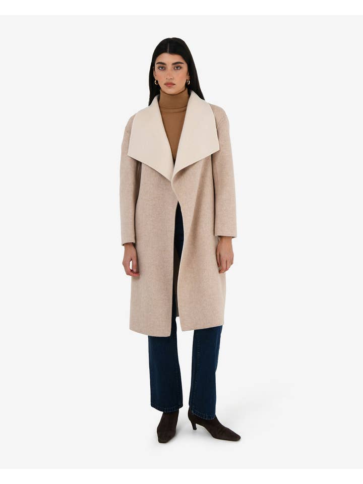 Oat Marle Forcast Women's Diana Wool Blend Cocoon Coat for wholesale on Faire2
