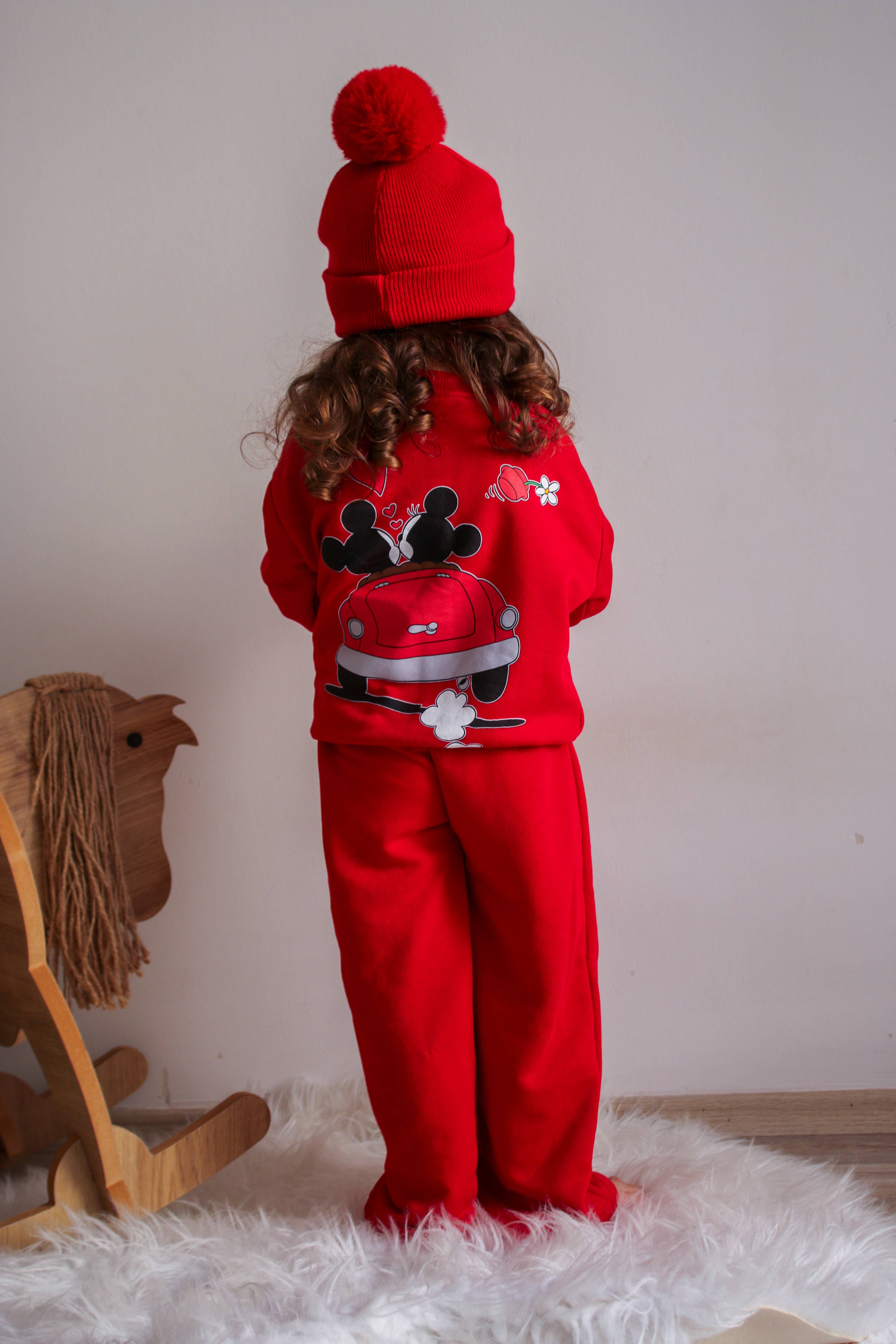 Himmelberg Baby – wholesale Mössa - Barn – Röd Singel Pom Pom Baby-/Barnmössa 0-8 år8