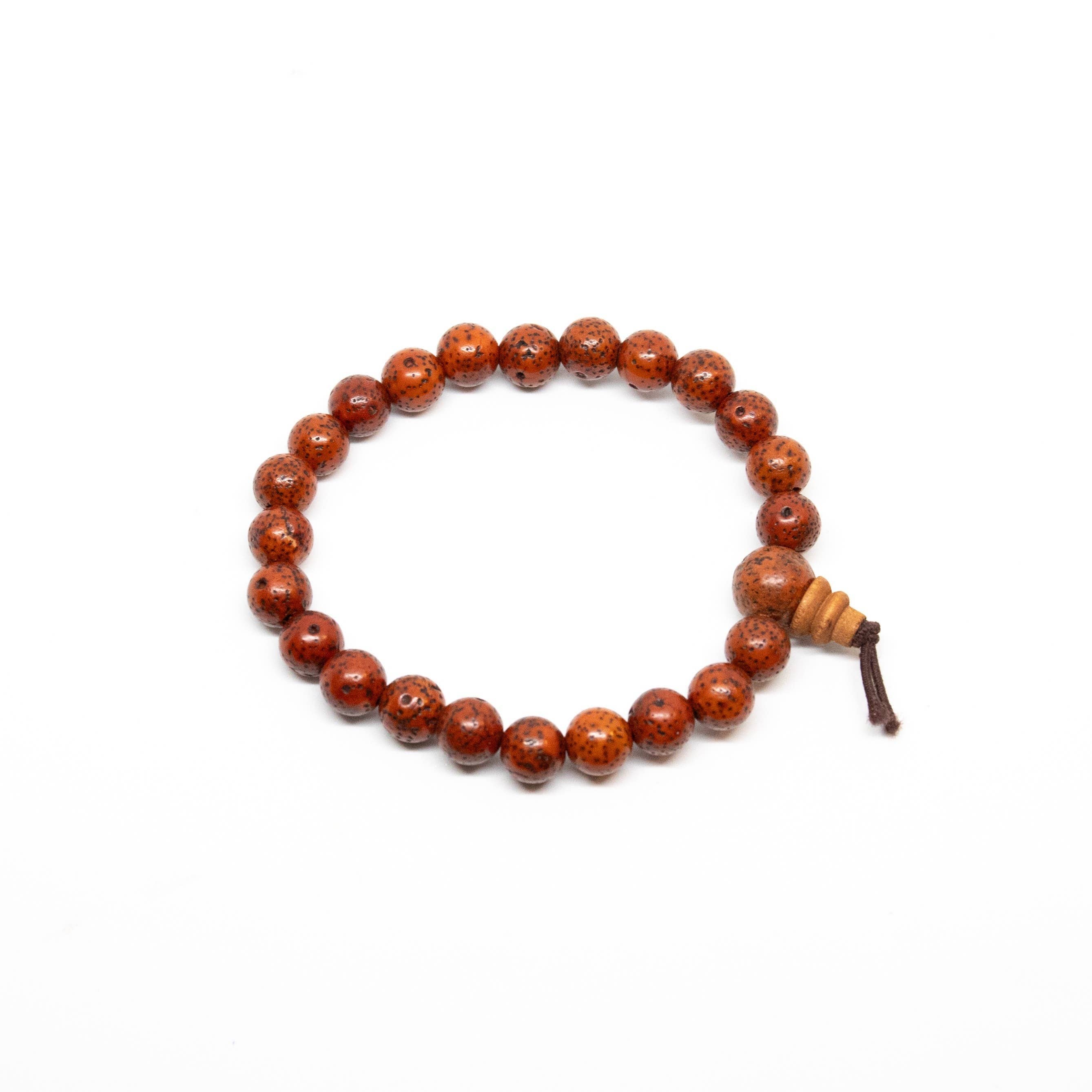 Namu Baru Inc. - Wholesale Beaded Bracelet - Red Lotus Seed Beaded Bracelet - Wrist Mala - 8mm4