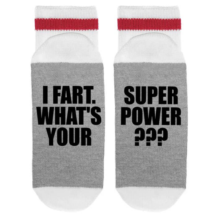 MENS - I Fart What's Your Super Power - Socks for wholesale by Sock Dirty to Me