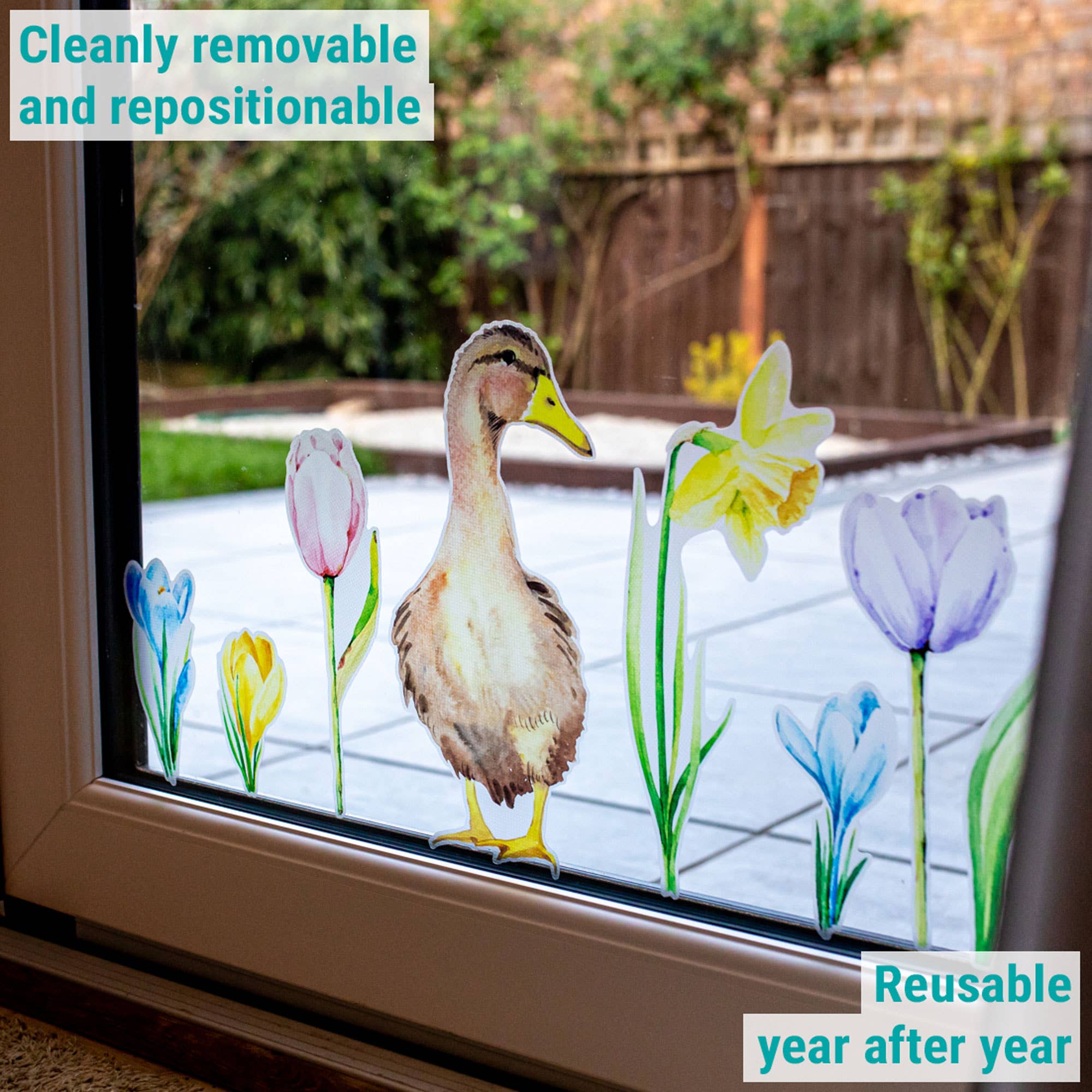 Stickerscape – Decalque de janela/parede por atacado – Adesivos de janela com flores da primavera4