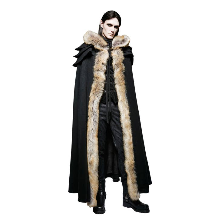 Western Fashion - Wholesale Cape - Women's - Y673 - Gothic Wool Collar Long Cloak5