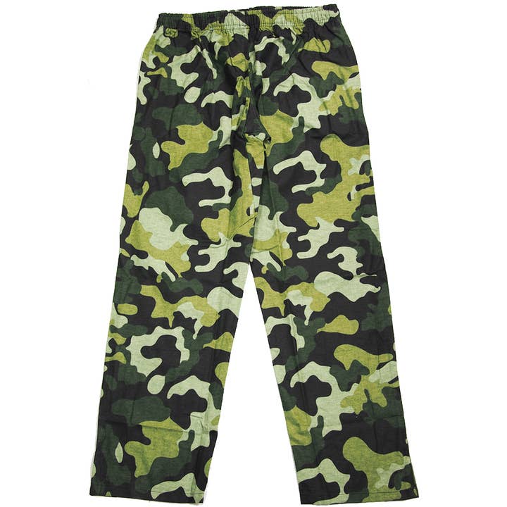NORTY Mens S-2XL Green Camo Pajama Pants 34026 Prepack for wholesale by The Norty Brand