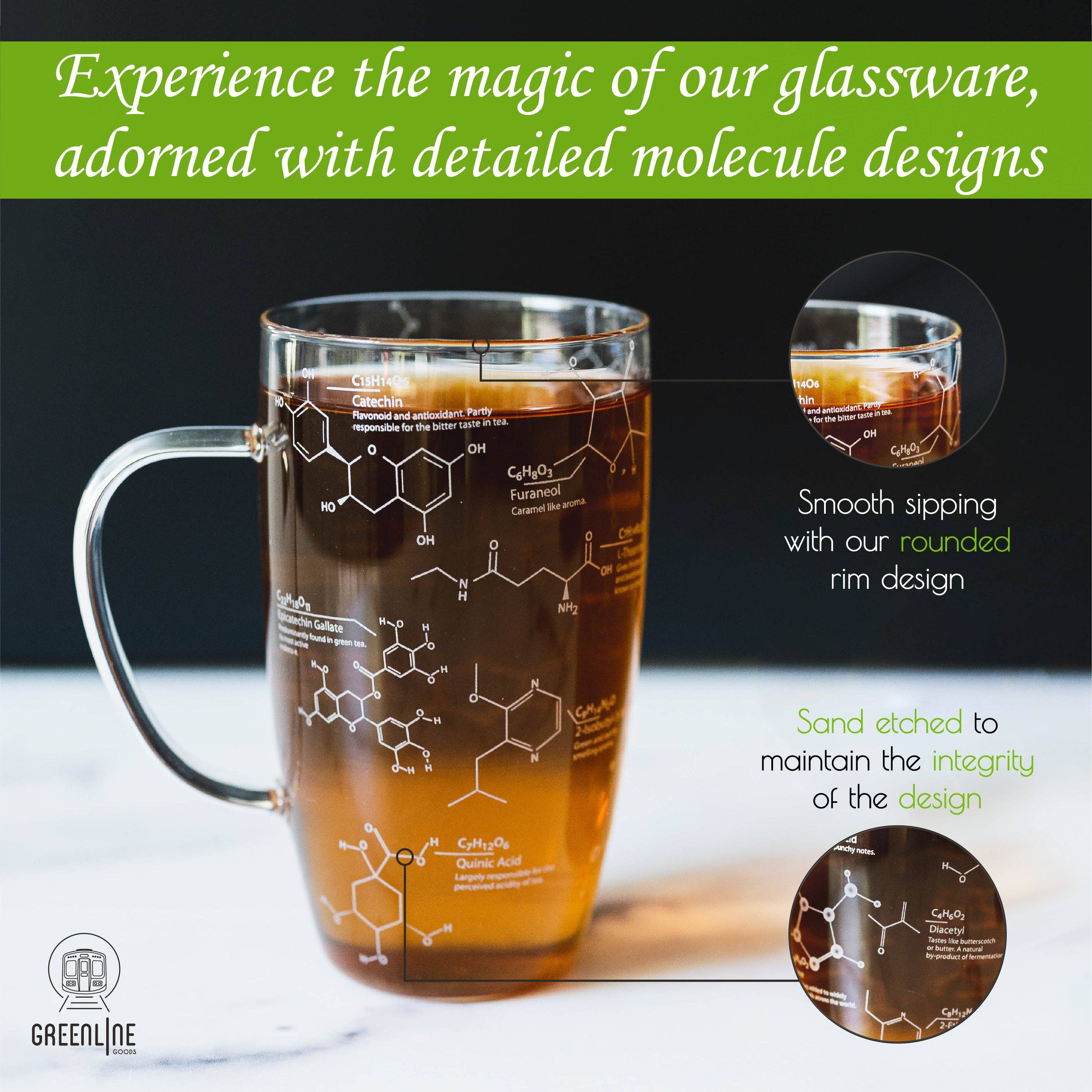 Greenline Goods - Wholesale Coffee Mug - Science of Tea Beaker Mug 18 oz5