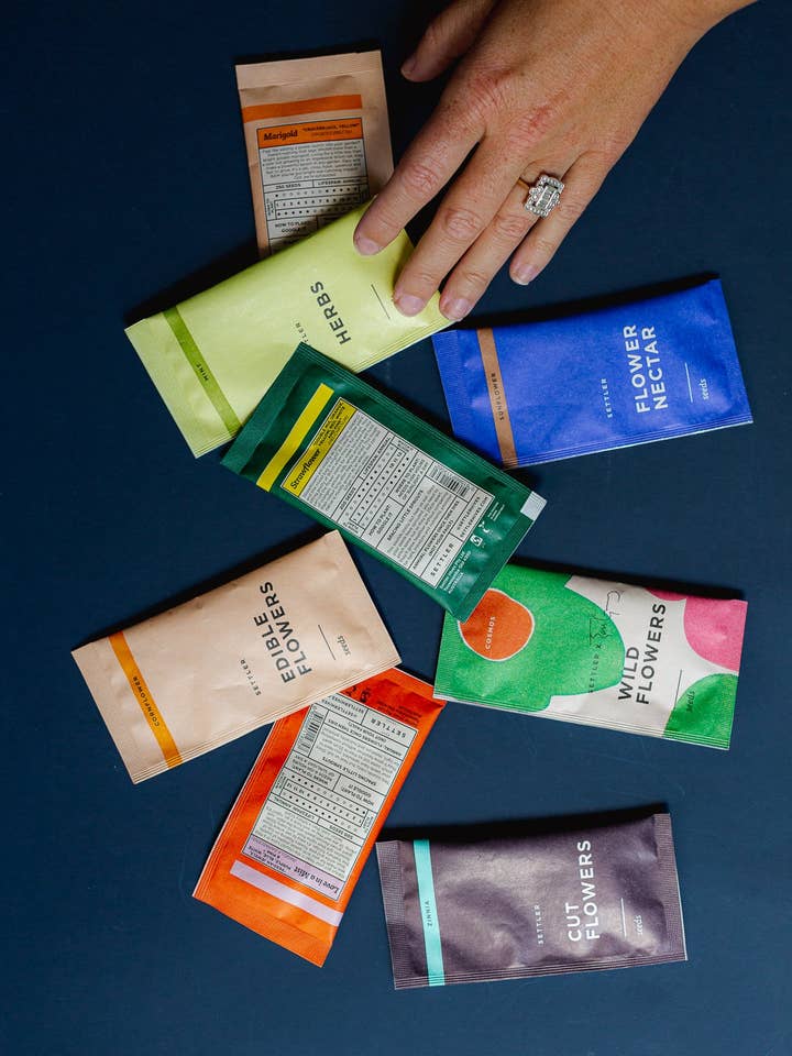 Mix of Love in a Mist, Mint & Cosmos Seeds | 10 of each for wholesale by Settler Hives