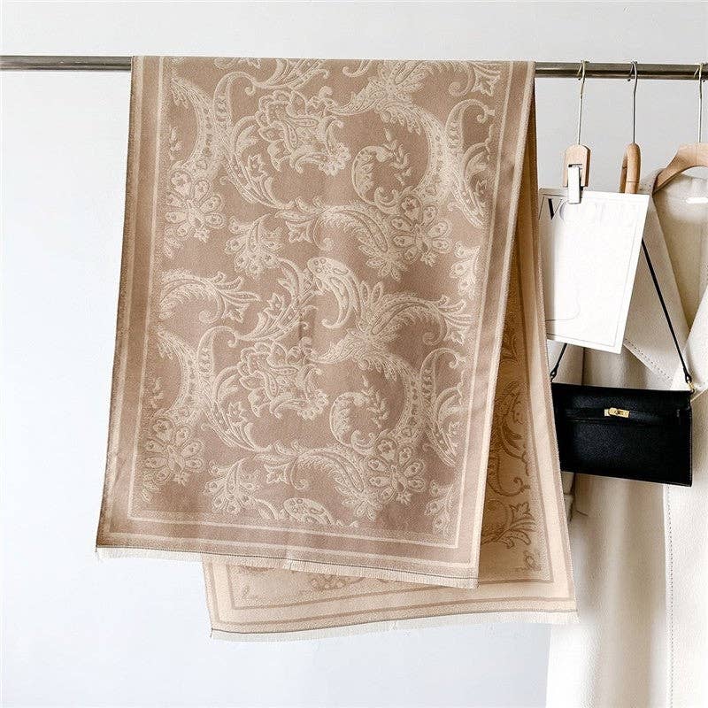 Ekartini - Wholesale Scarf - Women's - Women's Double-Sided Camellia Scarf   Chanel-Style Elegant Warm Neck Warmer Shaw1