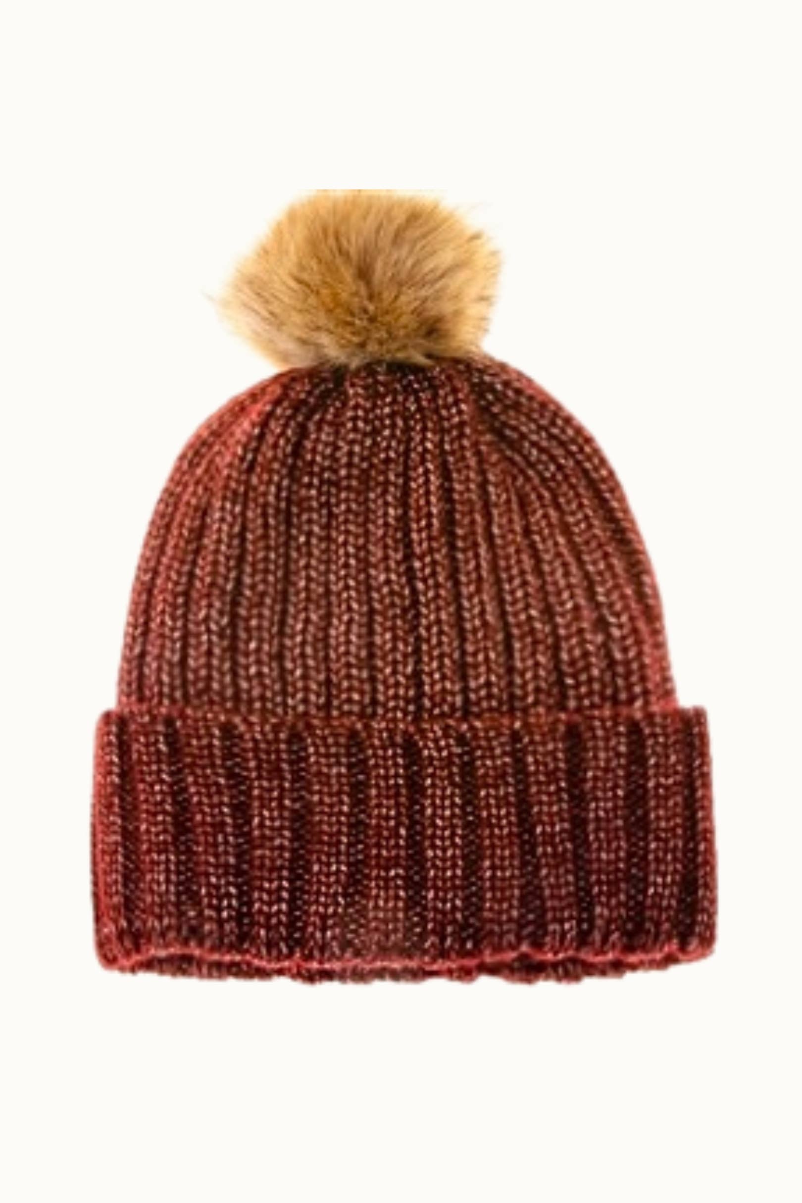 Olive & Pique - Wholesale Beanie - Women's - Ribbed Knit Metallic Lurex Sparkle Beanie with Pom Pom12