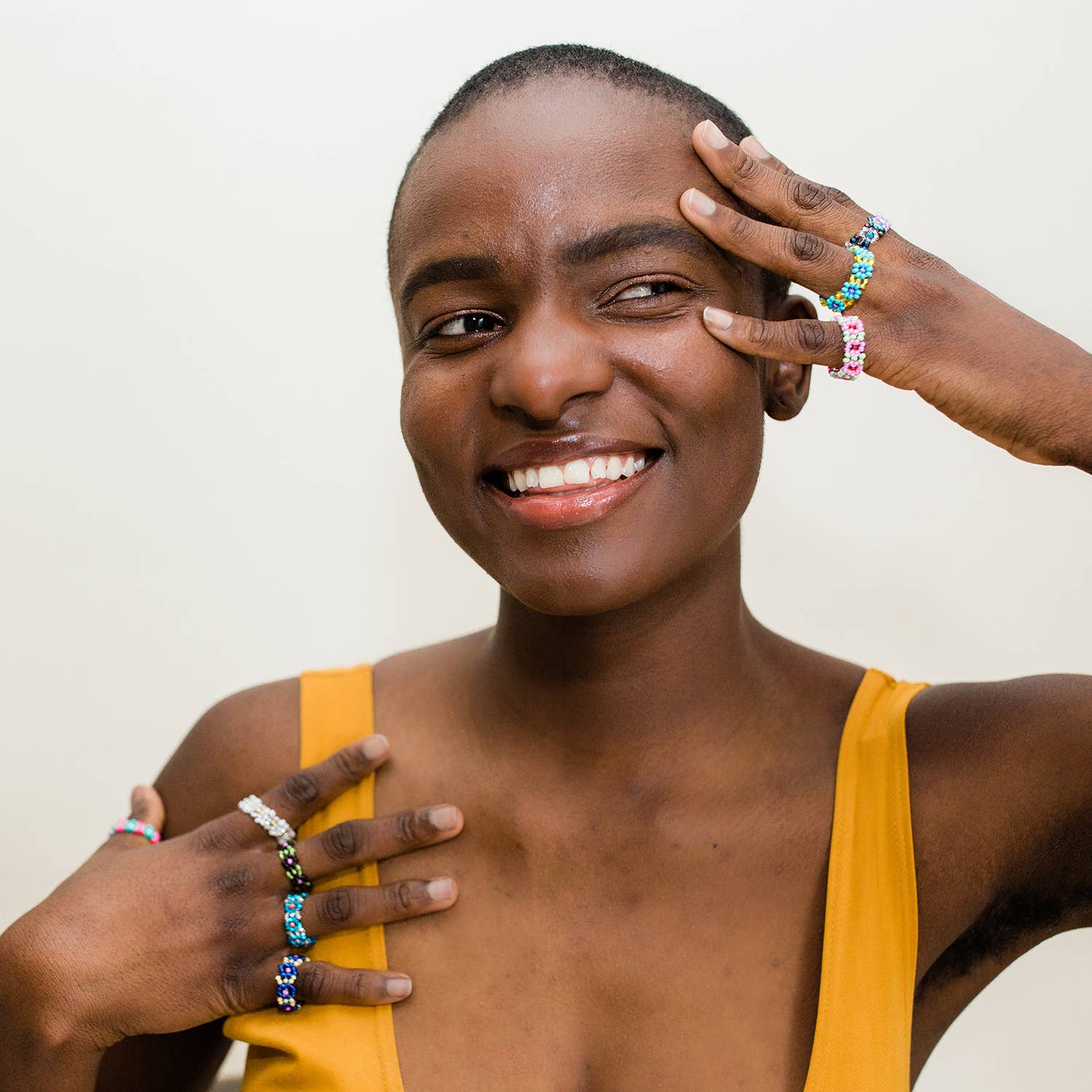 Lucia's Imports - Wholesale Band/Stacked Ring - Flower Ring1