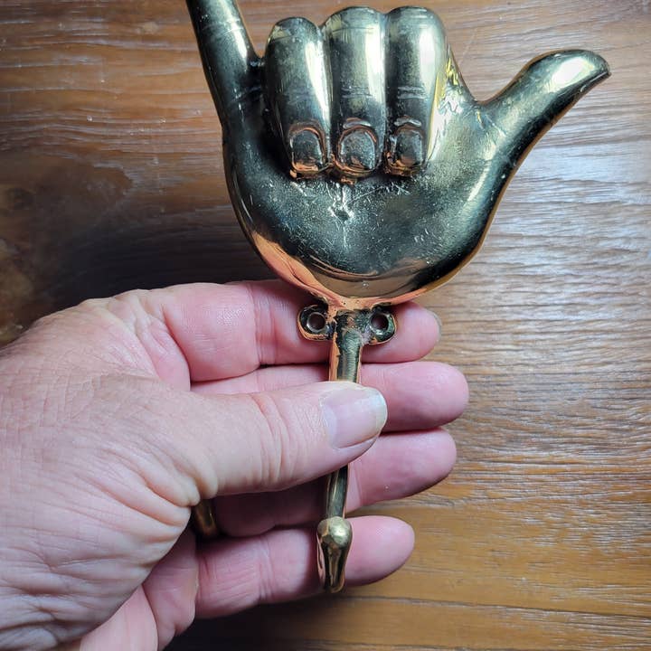 Gancho de parede "hang loose" para mãos por atacado de Ubud Glass