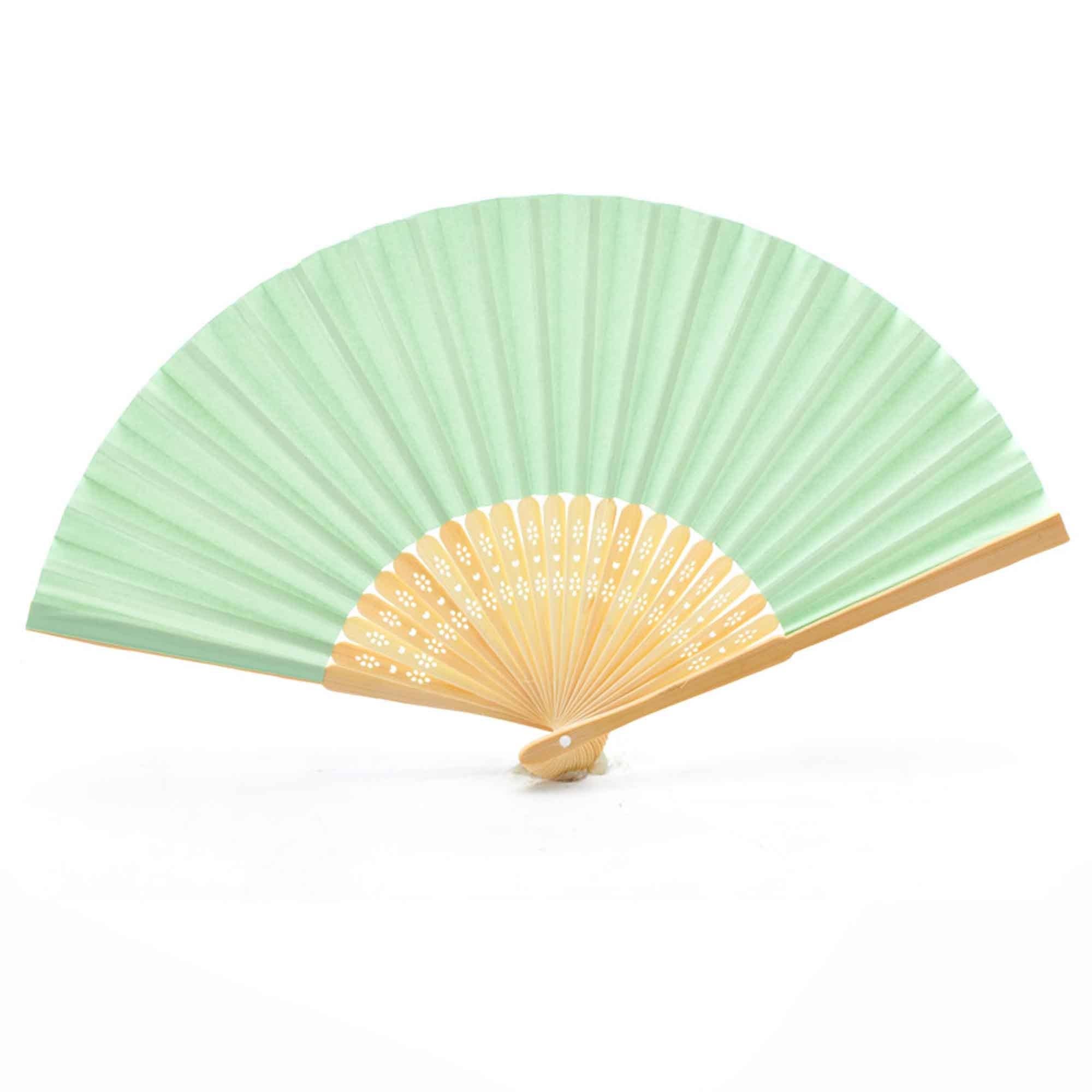 Paper Hand Fan - Mint for wholesale on Faire0