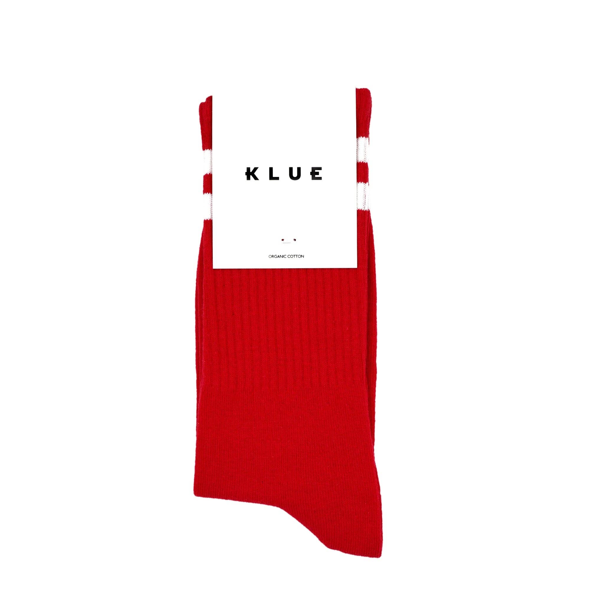 KLUE - Wholesale Socks - Unisex - KLUE organic cotton Tennis sport socks | Red and white3