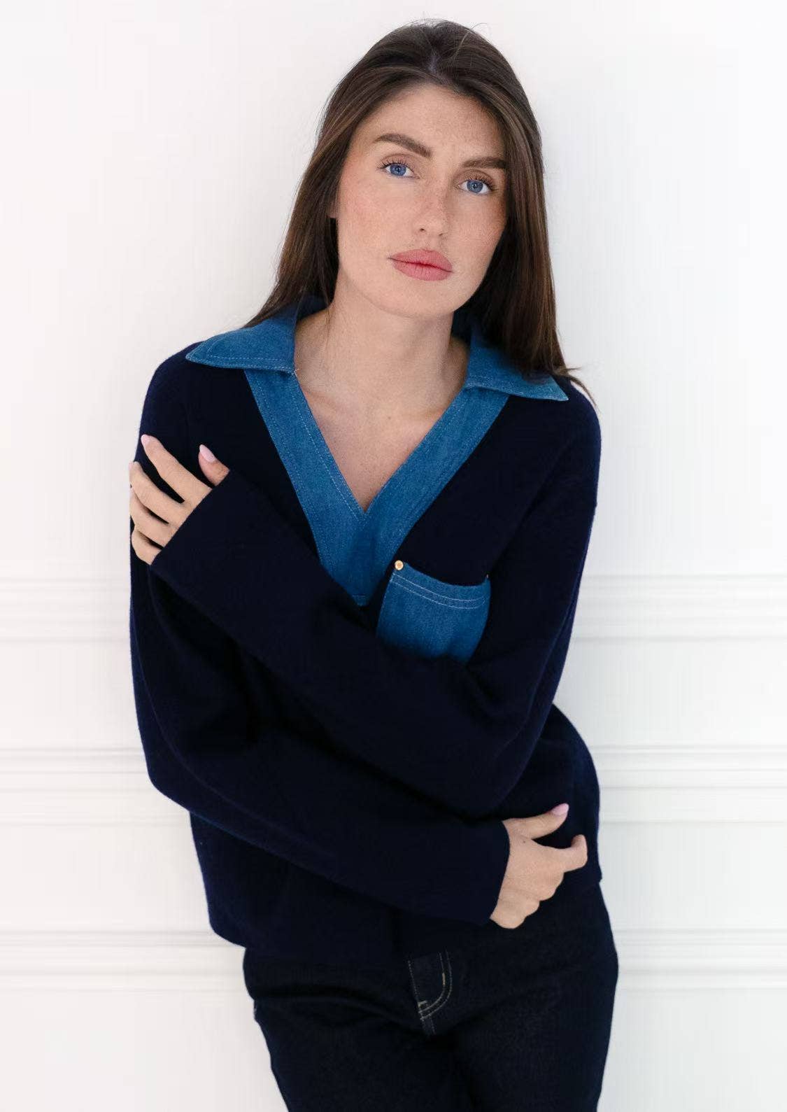 MYSTERY JANE - Wholesale Knit Sweater - Women's - jeans sweater2