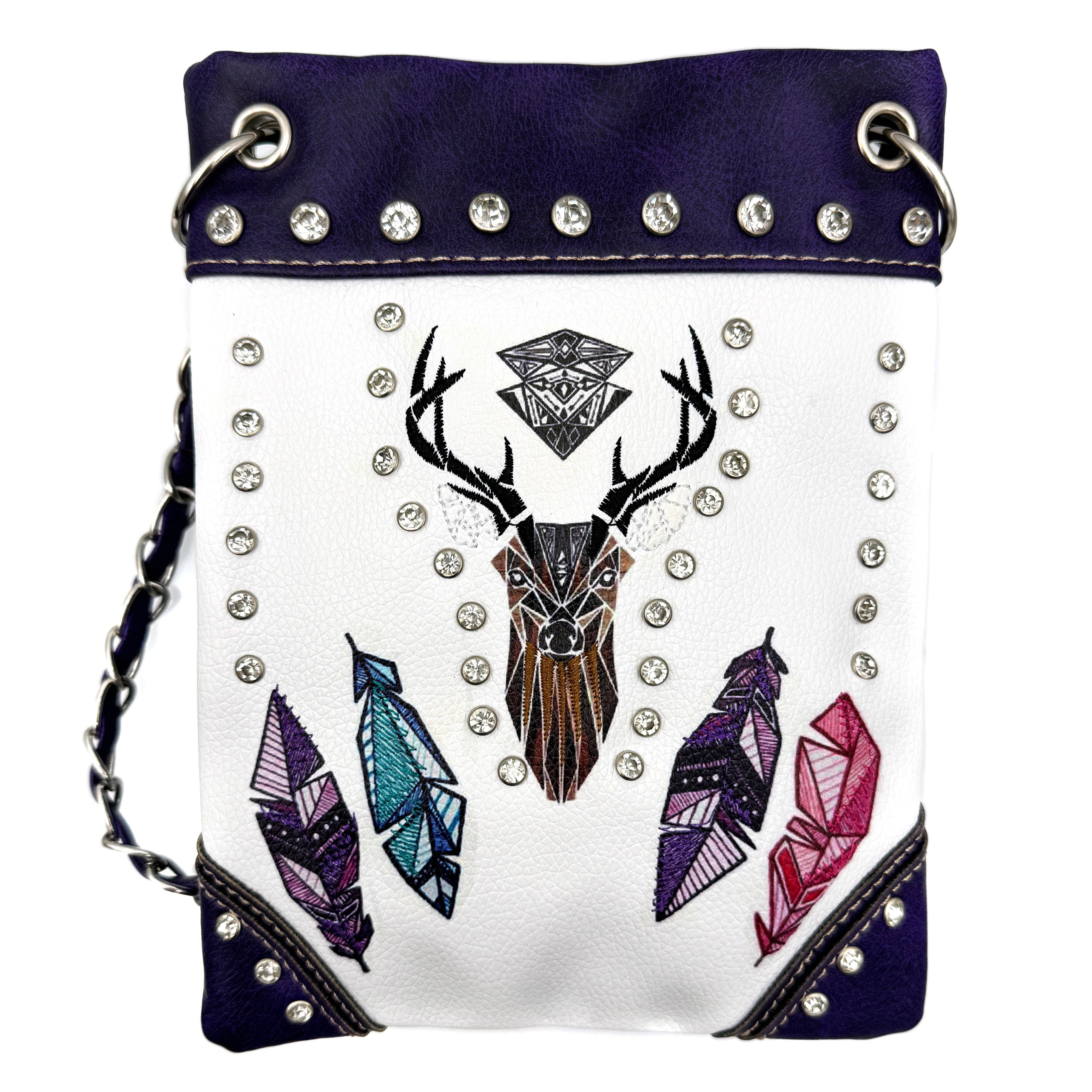 Lunar Deer – wholesale Crossbody bag – Women's – Embroidered Deer Small Crossbody Bag1