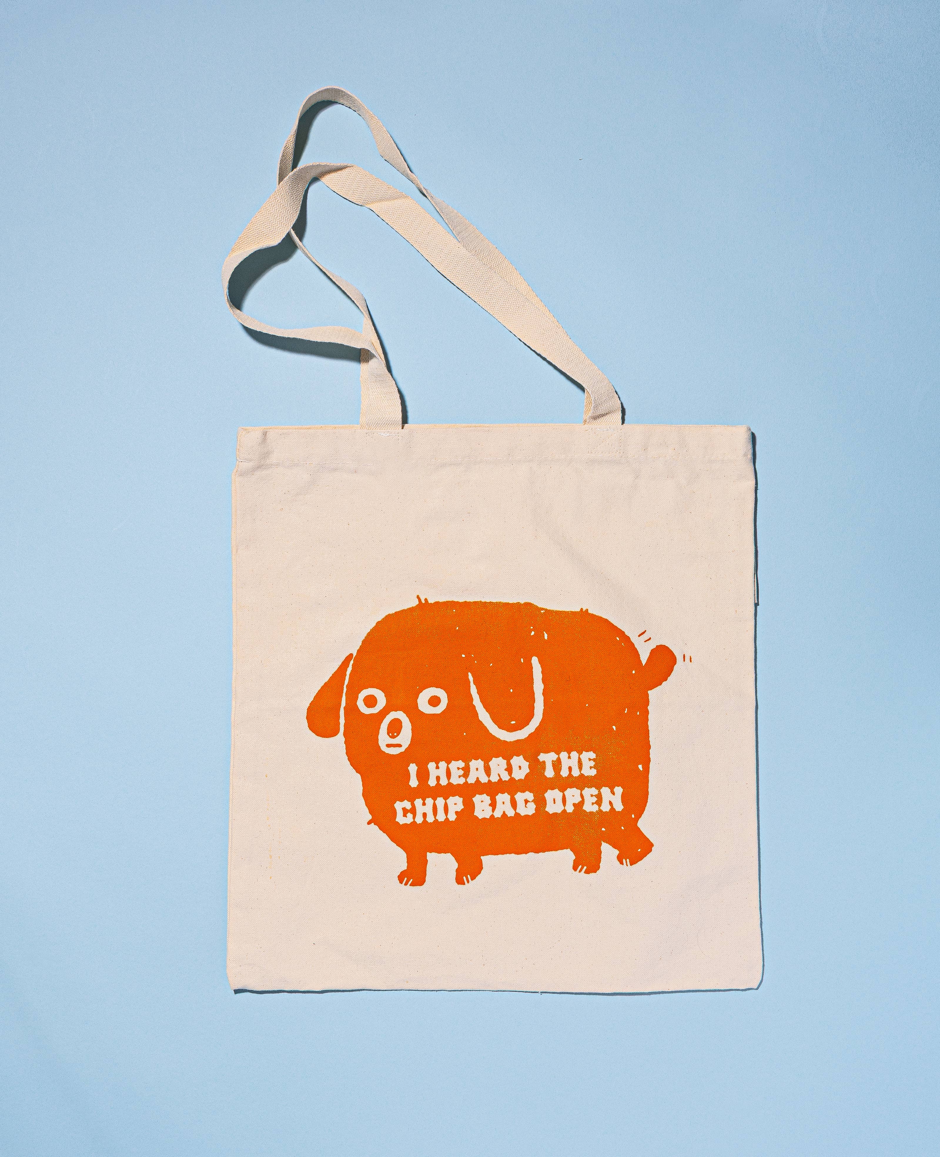 Cheese Dust Natural Chip Bag Tote for wholesale on Faire1