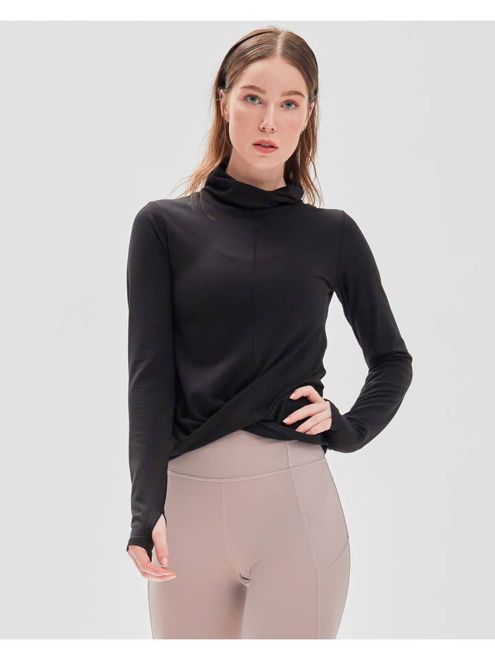 Rebody - Wholesale Athletic Top - Women's - Turtle- Cowl Neck Coziplex™ Long Sleeve6
