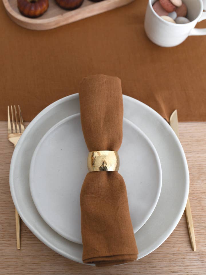 Leinenservietten TN001 in Zimtfarbe (3330) für den Großhandel von Unique Linen