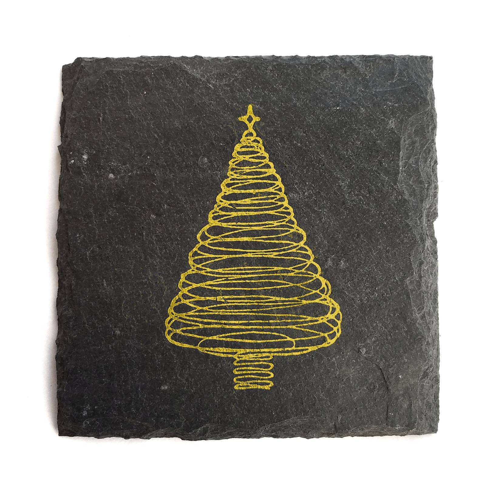 Cheers Ink - Wholesale Coasters - Christmas Tree Slate Coaster2
