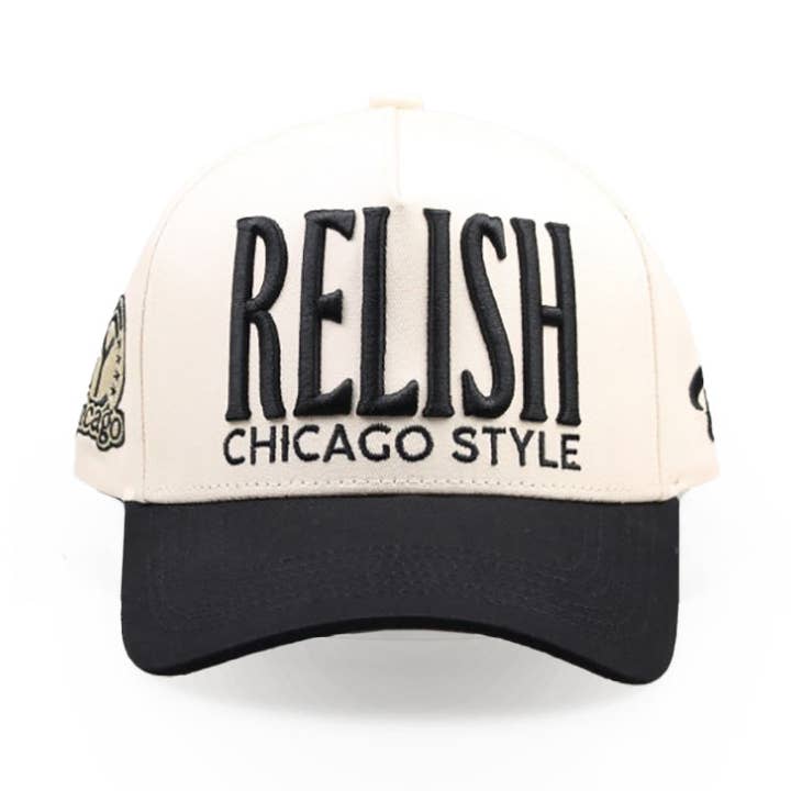 Relish Essentials Ivory Snapback for wholesale by Derrick Baker