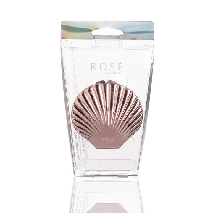 basicare - Wholesale Compact Mirror - Rose Shell Duo Compact Mirror1