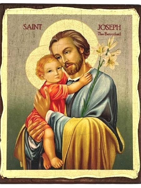 Icône sérigraphiée Saint Joseph pour la vente par The Art of the Icon