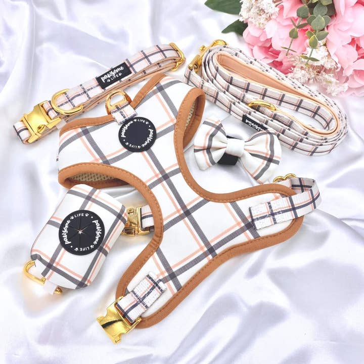 Pawsome Life - Wholesale Pet Collar - Dog - Dog Collar Puppy Collar Designer Dog Collar and Lead Plaid1