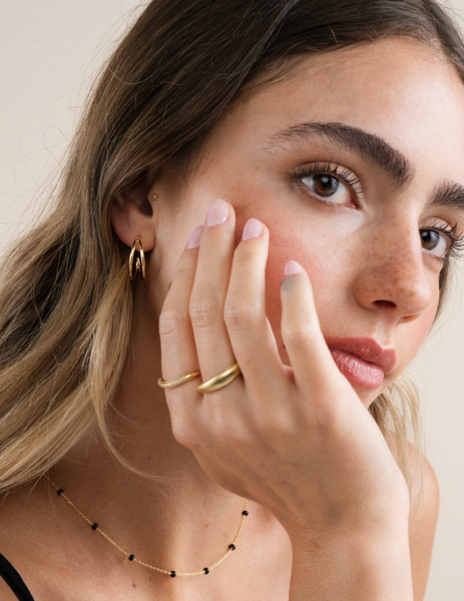 JaxKelly - Wholesale Band/Stacked Ring - Gold Rings - Ridged9