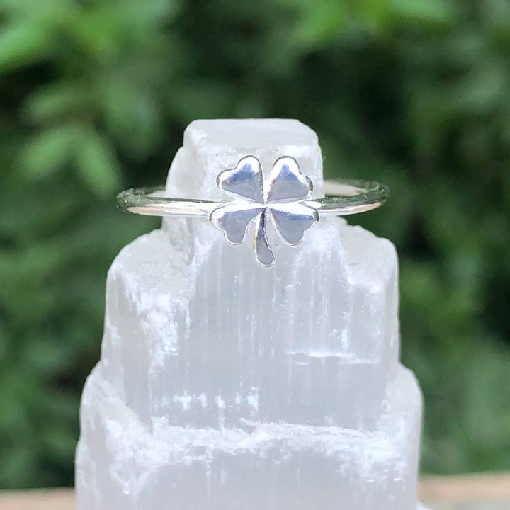 Moonrise Jewelry - Wholesale Band/Stacked Ring - R-17 Four Leaf Clover Ring6