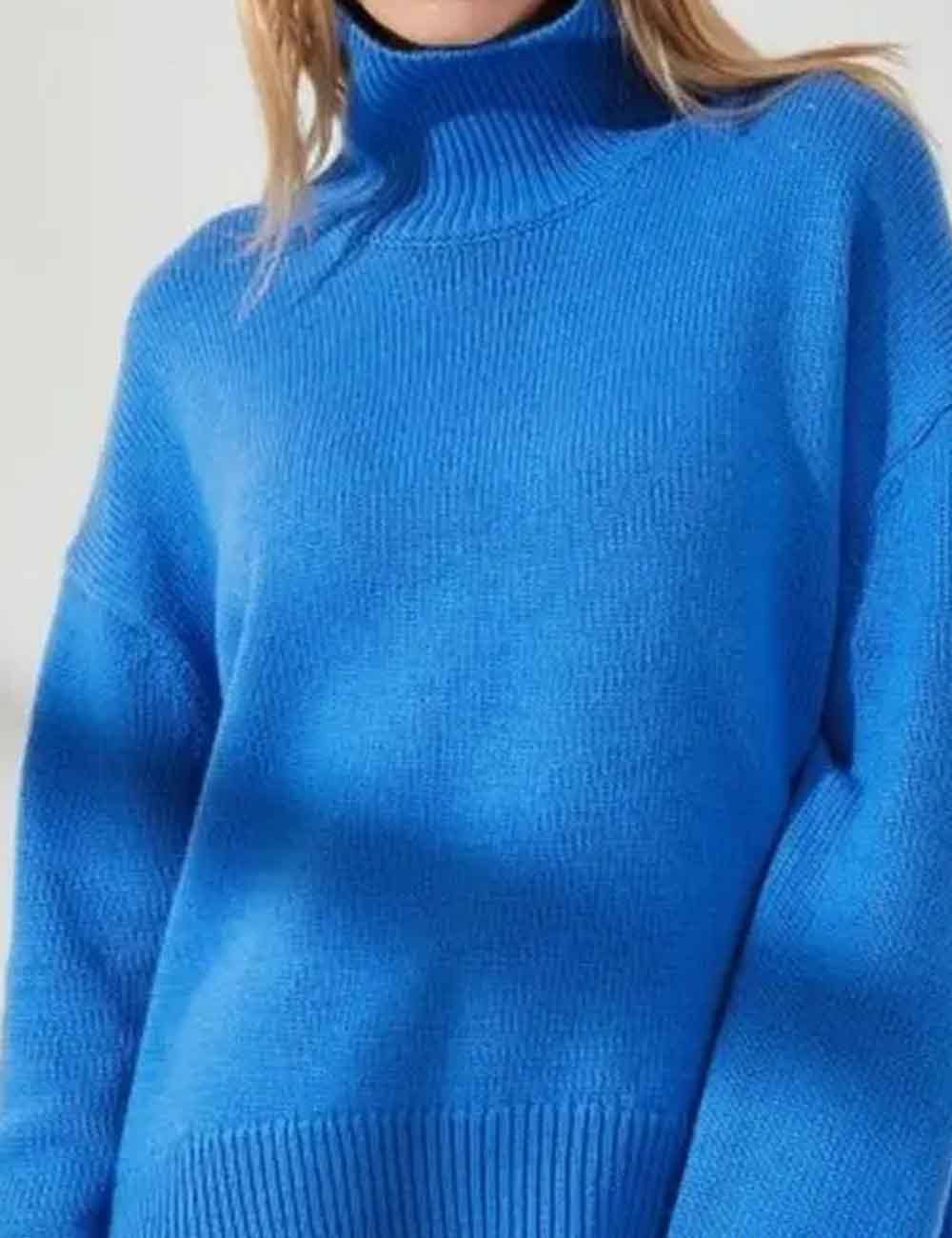 Sweetkama - Wholesale Knit Sweater - Women's - Ladies Solid Color Turthleneck Long Sleeves Knit Sweater6