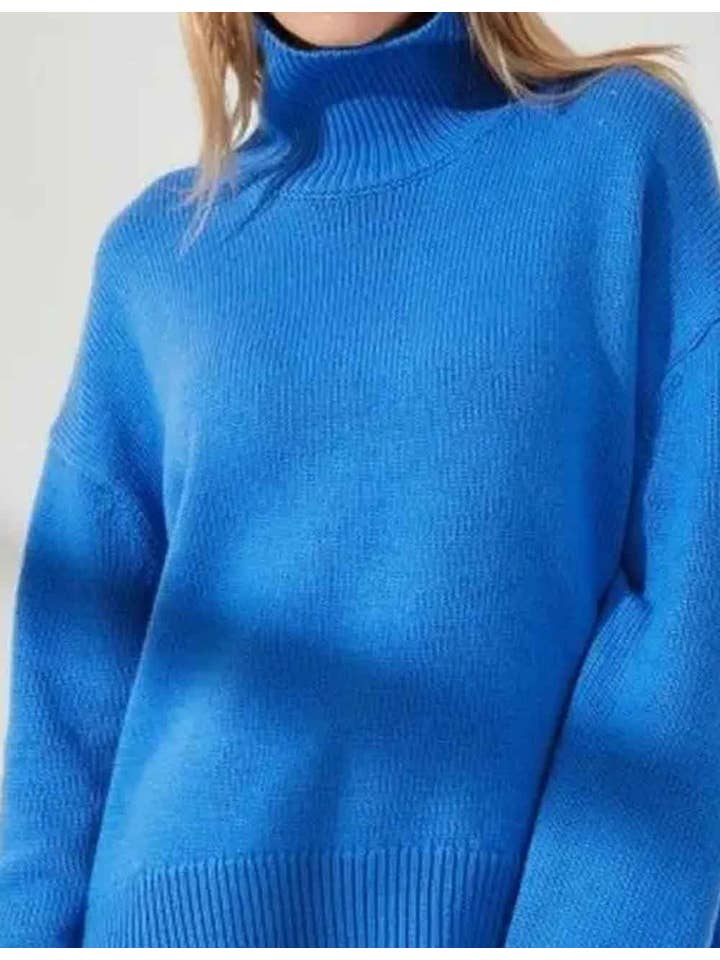 Sweetkama - Wholesale Knit Sweater - Women's - Ladies Solid Color Turthleneck Long Sleeves Knit Sweater6