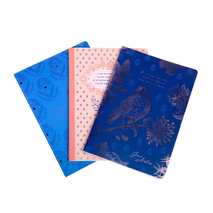 Jane Austen Sewn Notebook Collection (Set of 3) for wholesale by Insight Editions - #1 Pop Culture Publisher