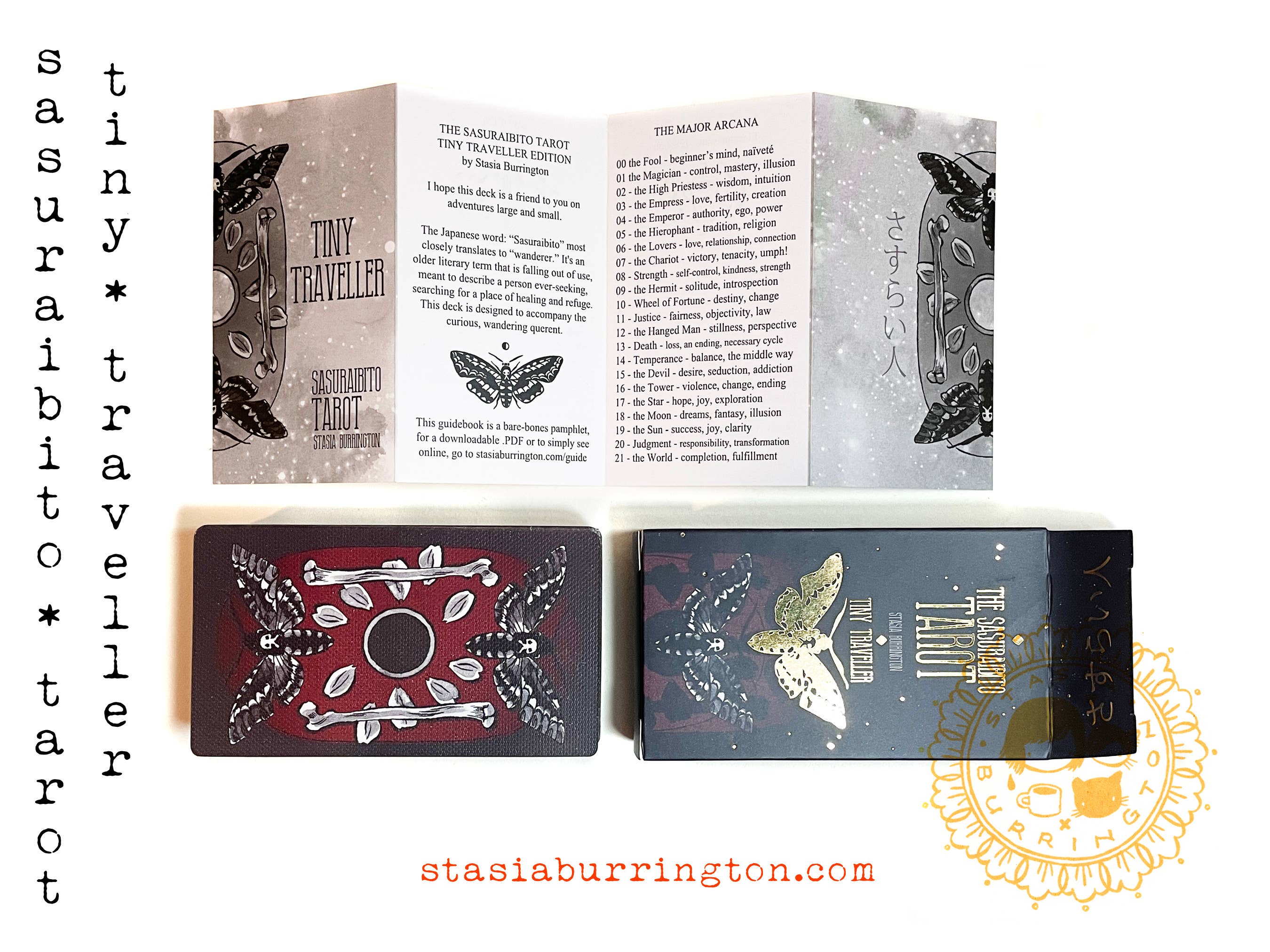 Stasia Burrington Illustration - Wholesale Tarot Cards - Deck - Tiny Traveller - The Sasuraibito Tarot - Compact2