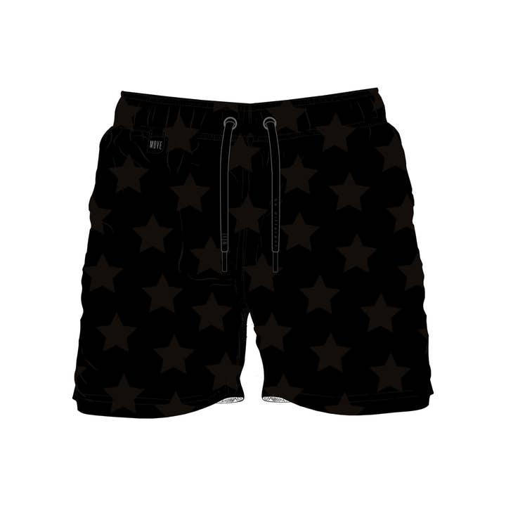 GUADELOUPE BOXER BLACK STAR FLOCK for wholesale by MOVE beachwear