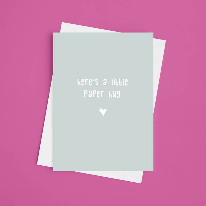 Carte Thinking of You 5 x 7 pouces Little Paper Hug pour la vente par Laura Lonsdale