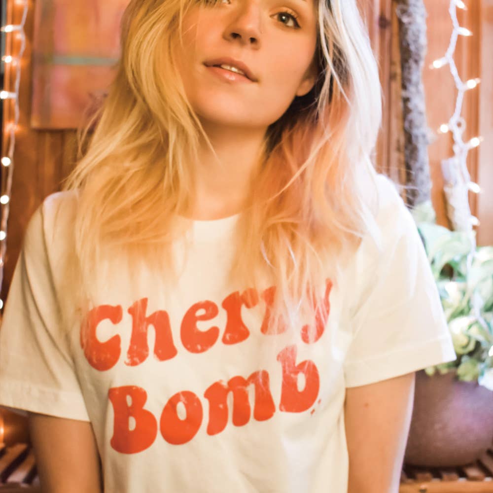 The Funnel Cake Tree - Wholesale Screen Printed T-Shirt - Women's - Cherry Bomb Graphic Tee3